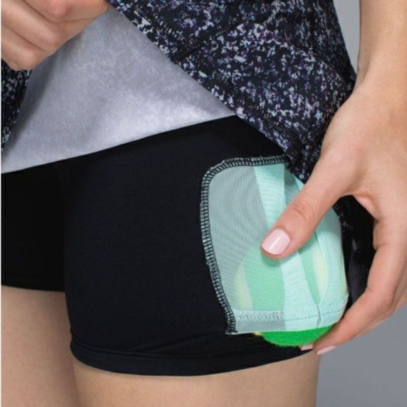 Lululemon Run Pace Setter Skirt *4-way Stretch Rocky Road Sand Dune Black Size 6 - Picture 3 of 8